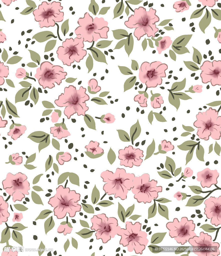 粉色花卉图案背景