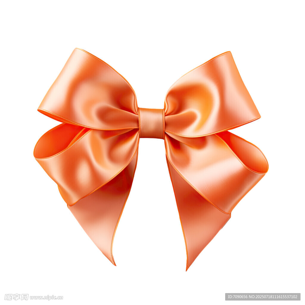 橙色精美蝴蝶结装饰