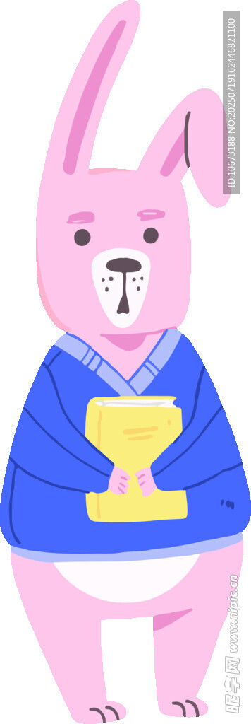 获奖的粉色兔子