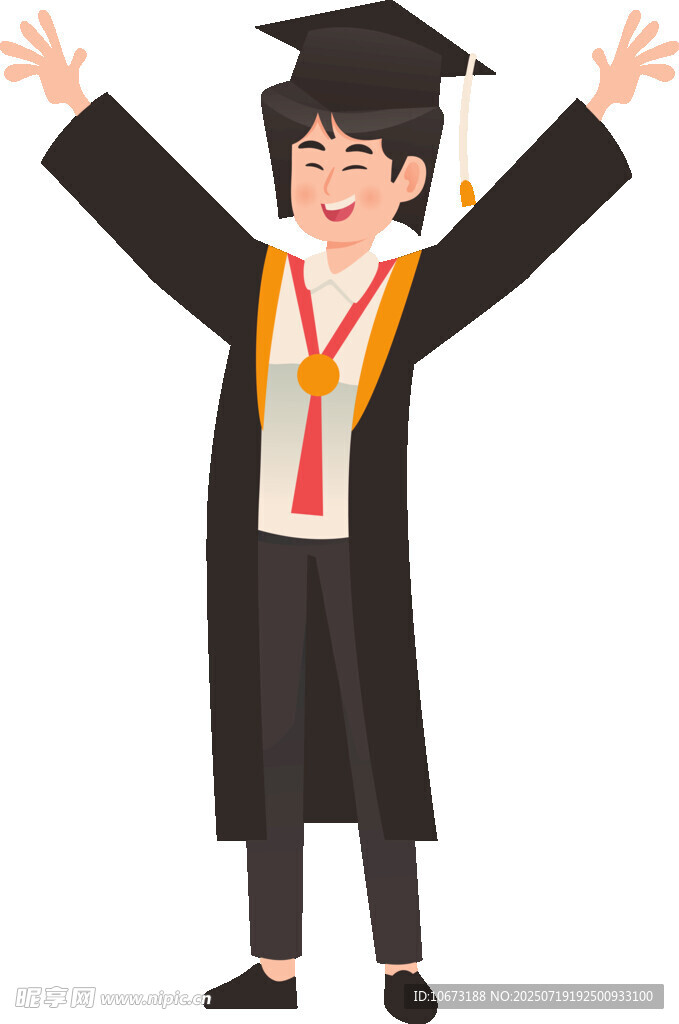 毕业学子欢呼庆祝时刻