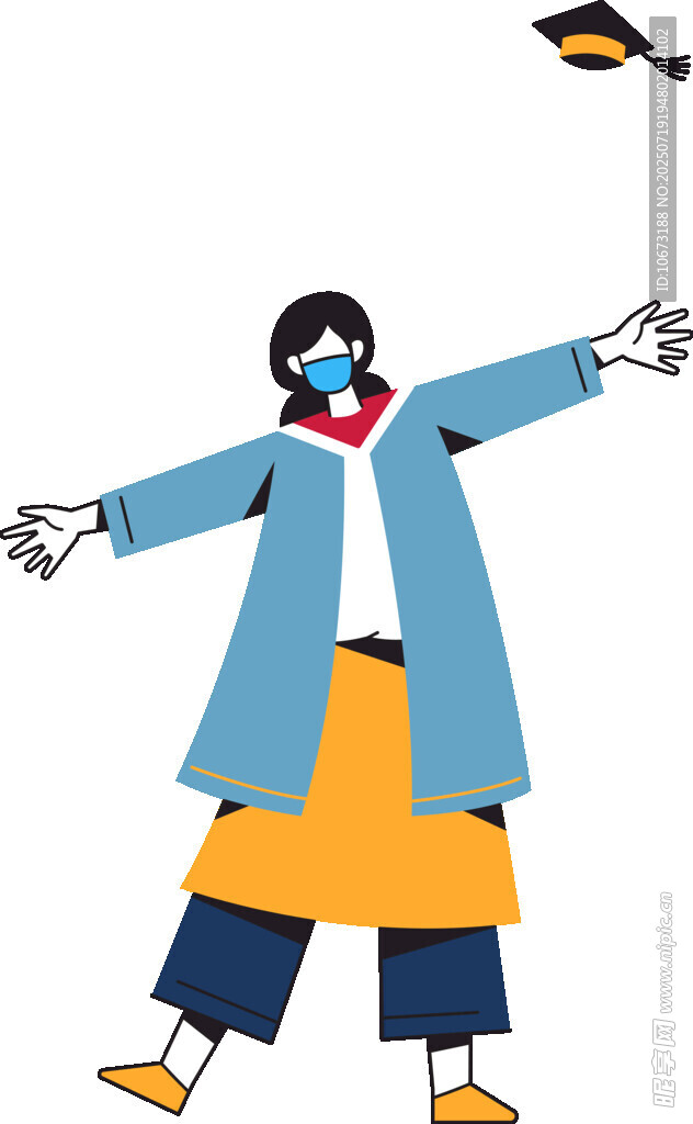 戴口罩的时尚人物造型