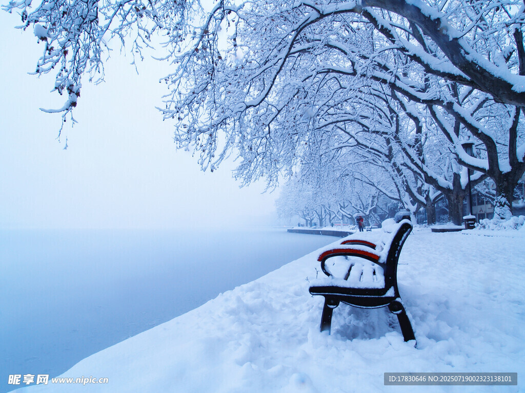 杭州西湖雪景