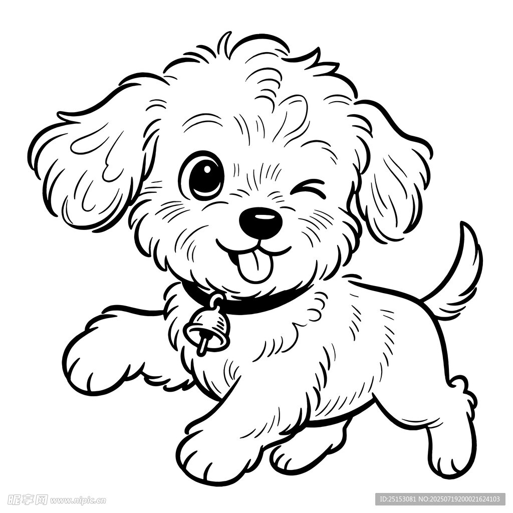 俏皮小狗欢乐奔跑