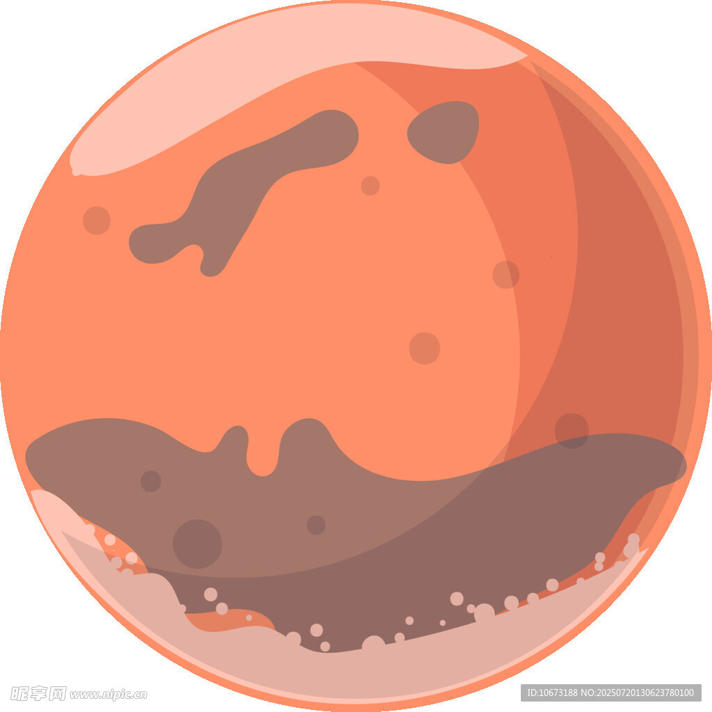 卡通风格的火星形象