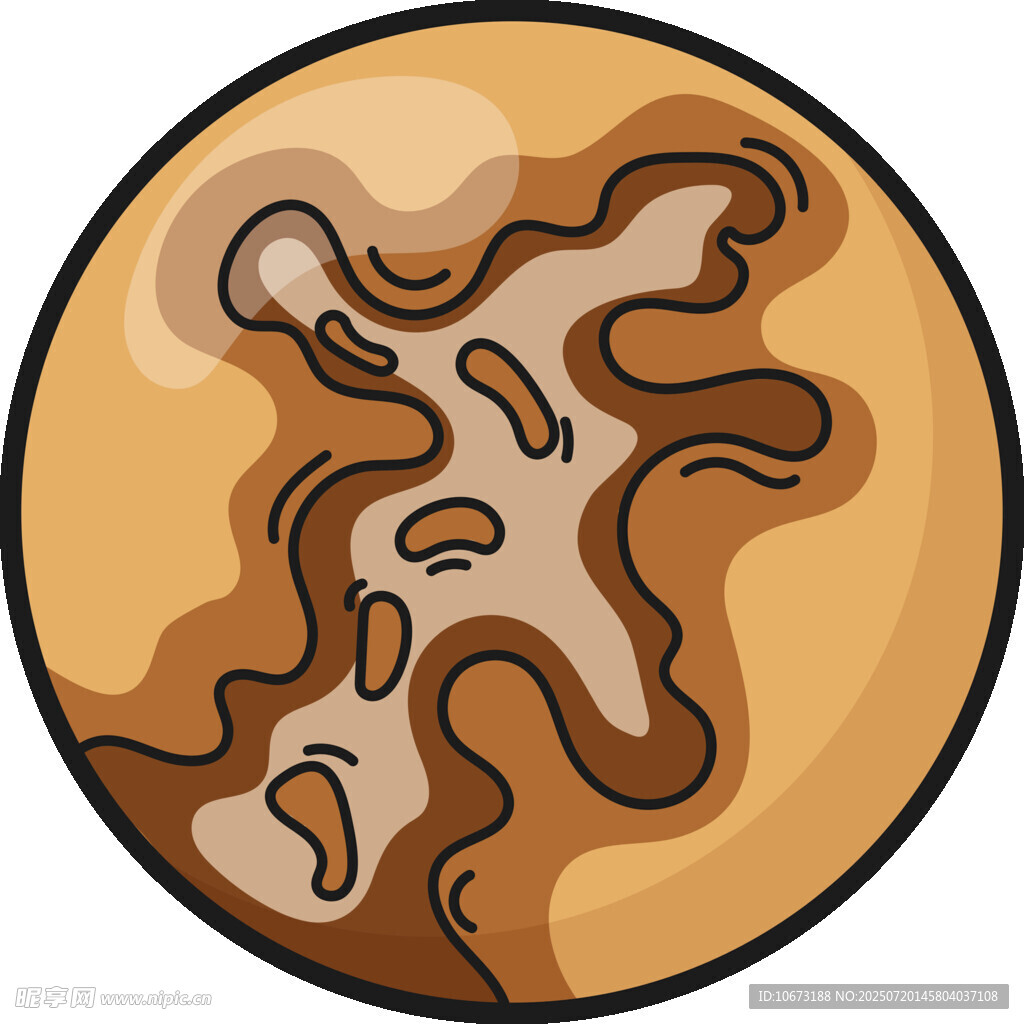 卡通风格的星球图案