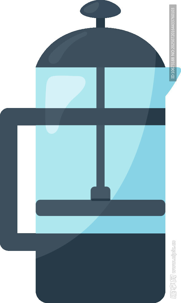 法式压滤咖啡壶图标