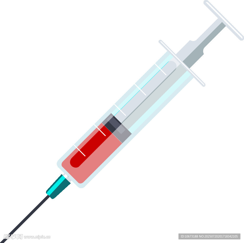 医用注射器装红色液体