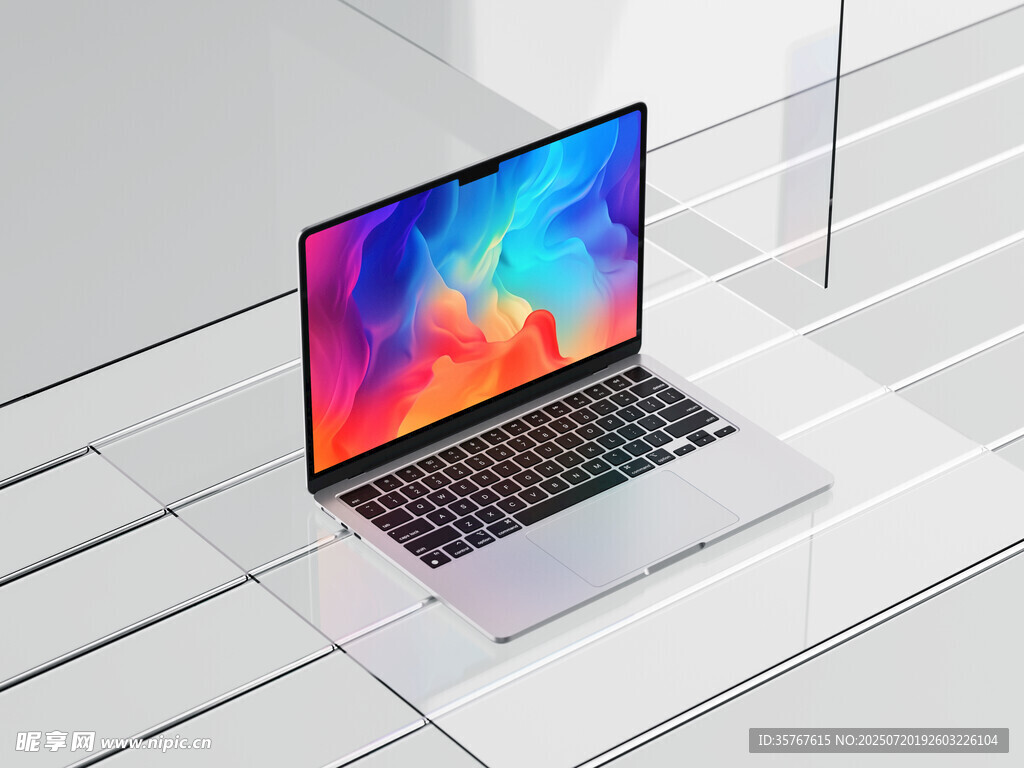 时尚轻薄笔记本电脑展示样机