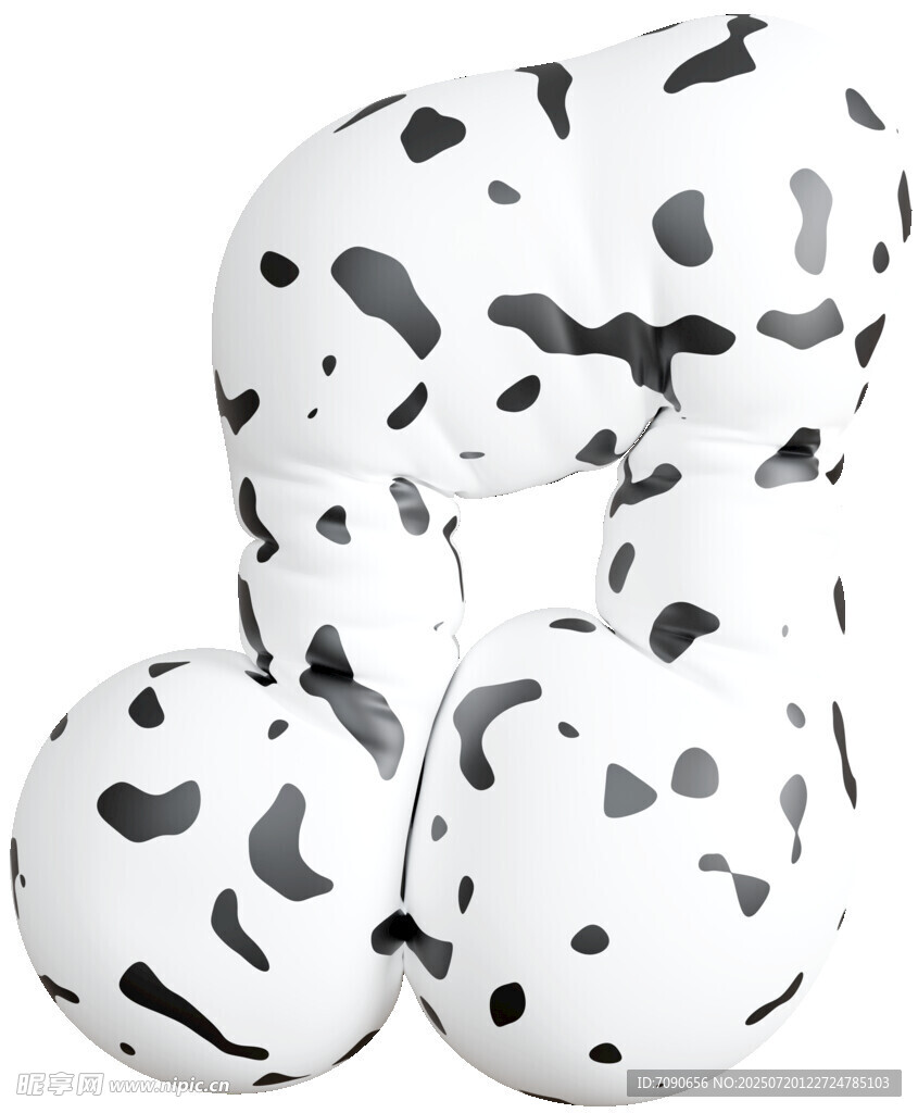 黑白斑点音符造型抱枕