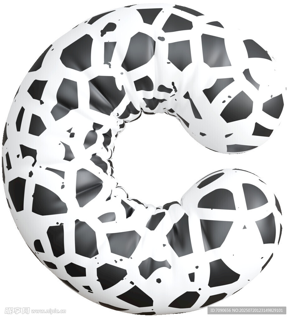 黑白几何图案U型枕