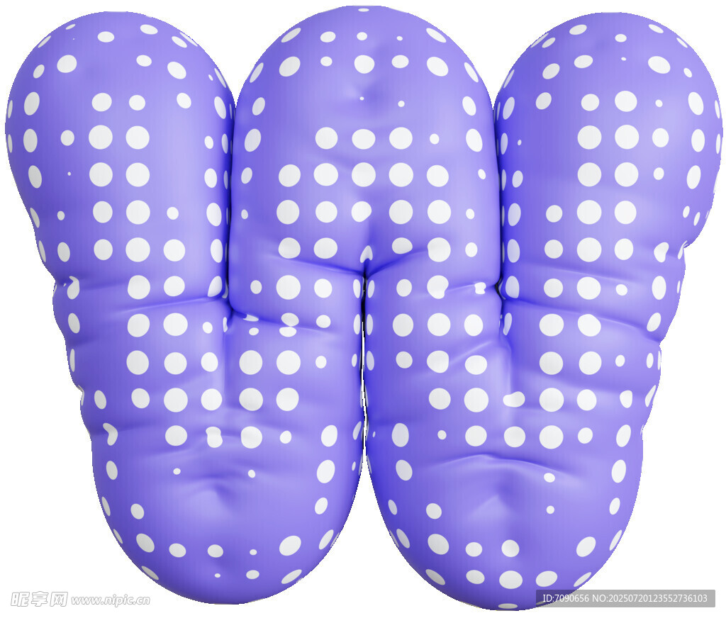 紫色波点可爱家居拖鞋