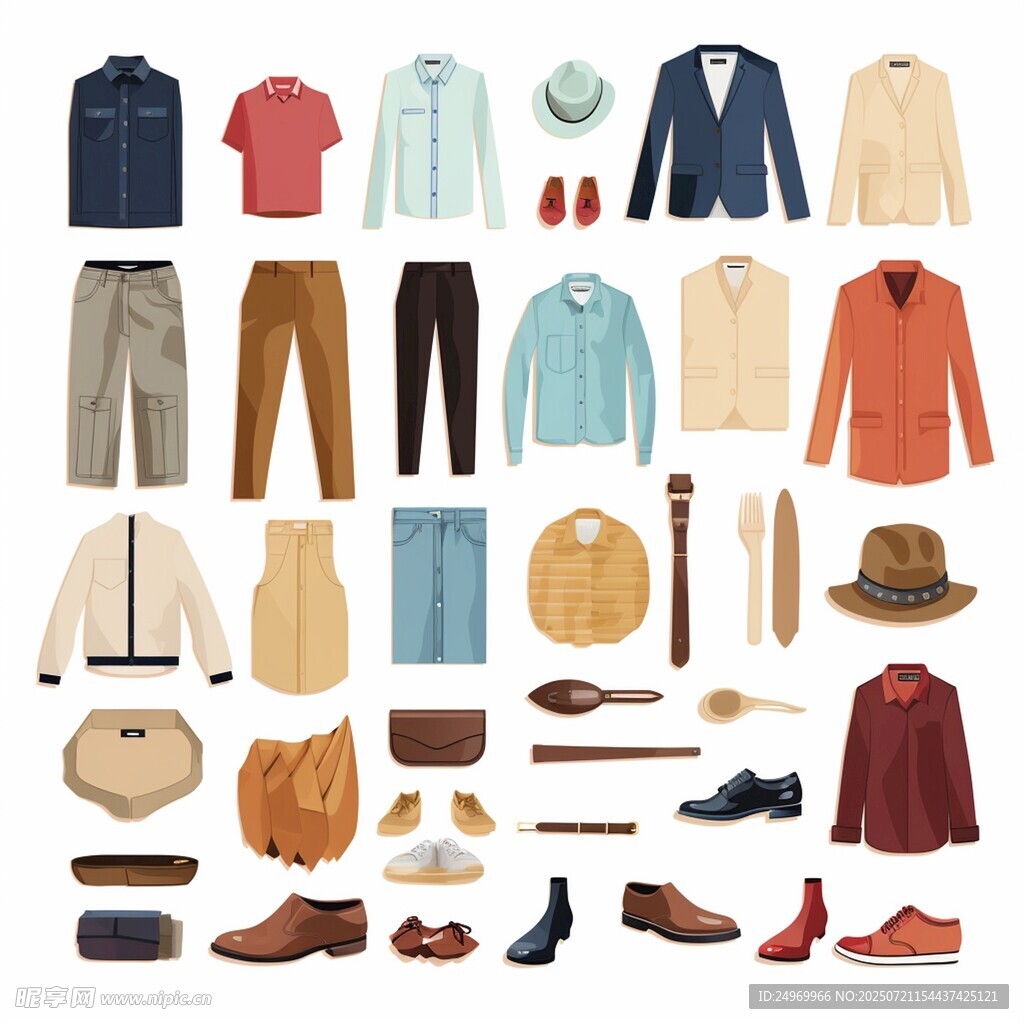 多样时尚服饰及配饰展示