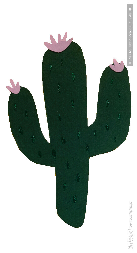 卡通形象的绿色仙人掌