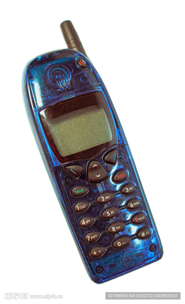 复古蓝色按键翻盖手机