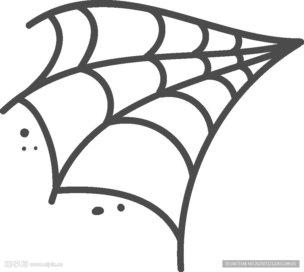 简约手绘蜘蛛网图案