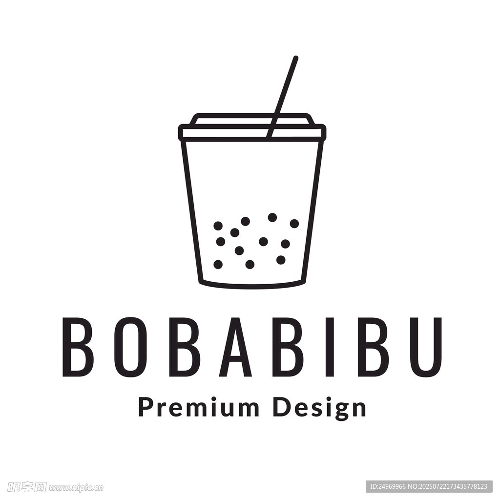 BOBABIBU奶茶品牌标志