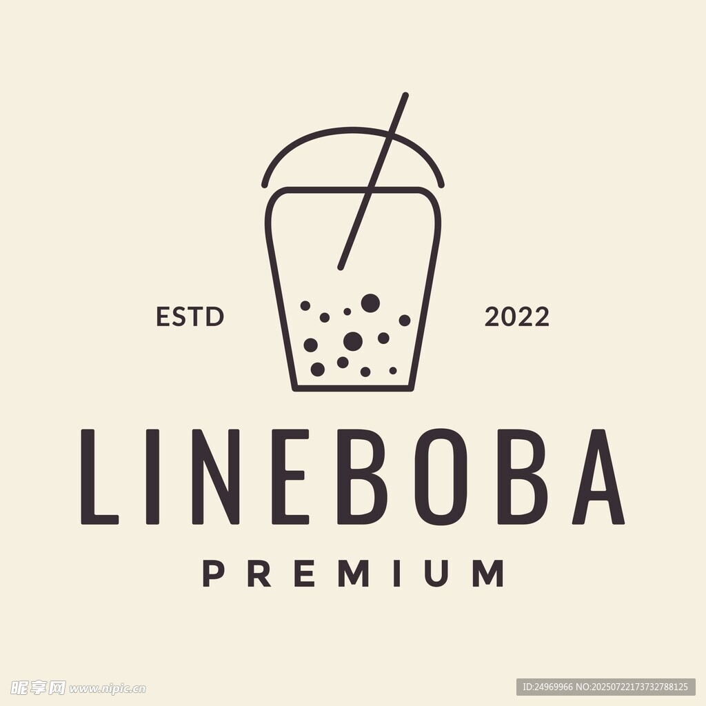 LINEBOBA奶茶品牌标志