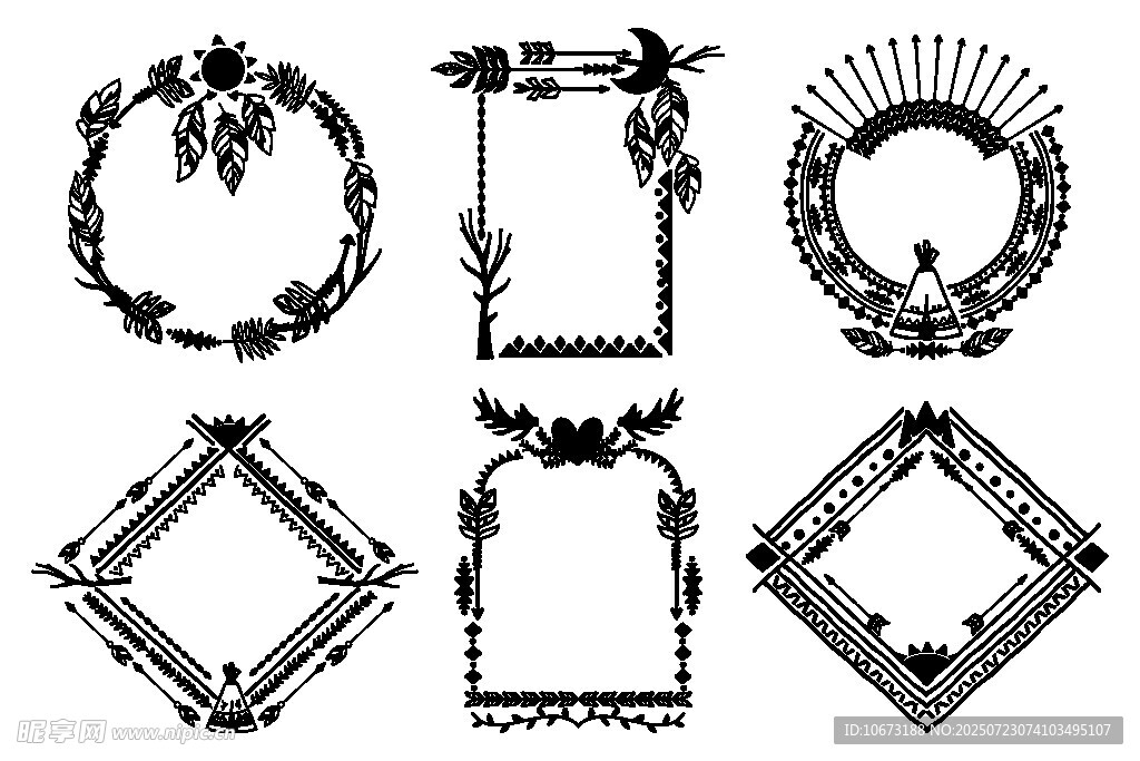 复古风格装饰性边框集合