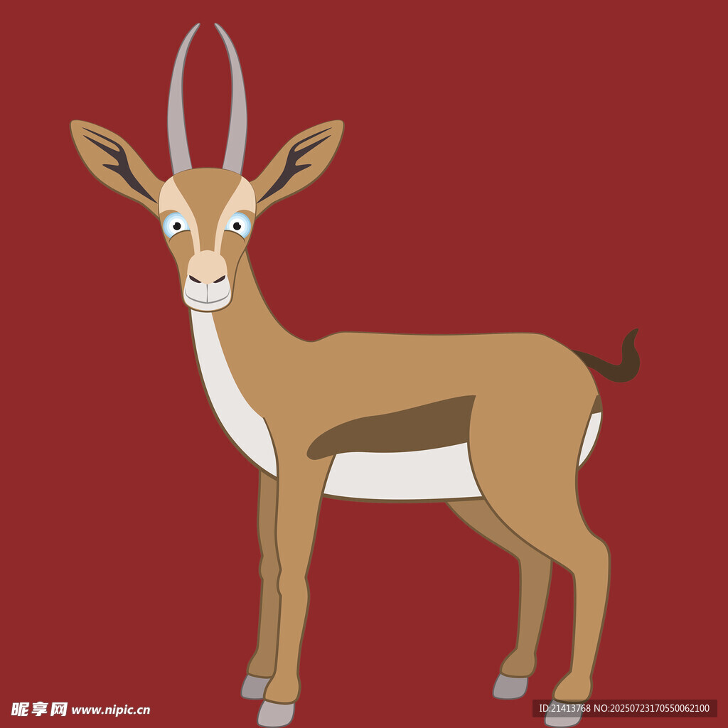 可爱羚羊插画