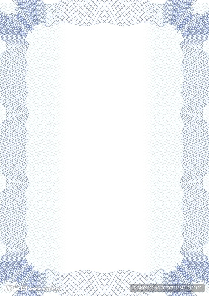 蓝白边框装饰图案背景