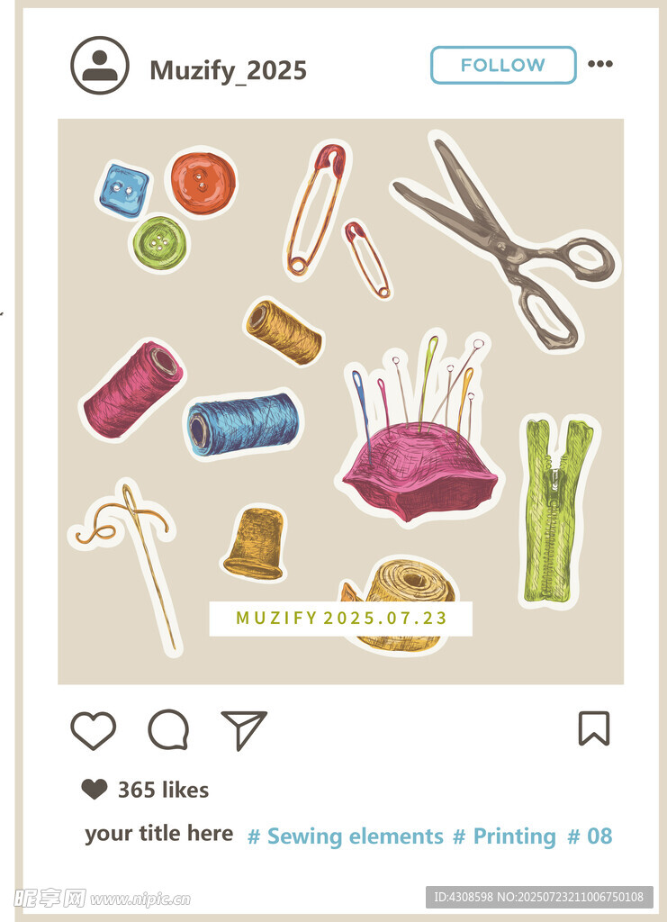 11款入缝纫元素图案