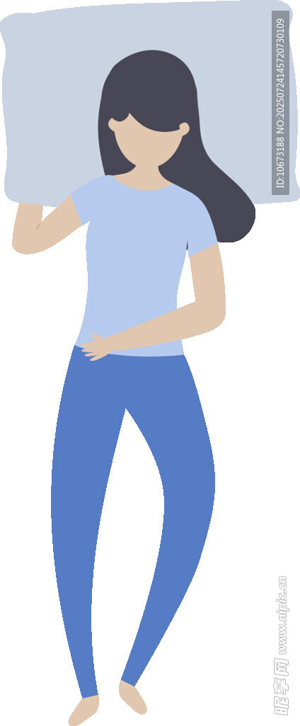 站立的休闲着装女性形象