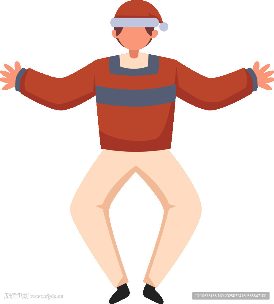 跳舞的活力人物形象