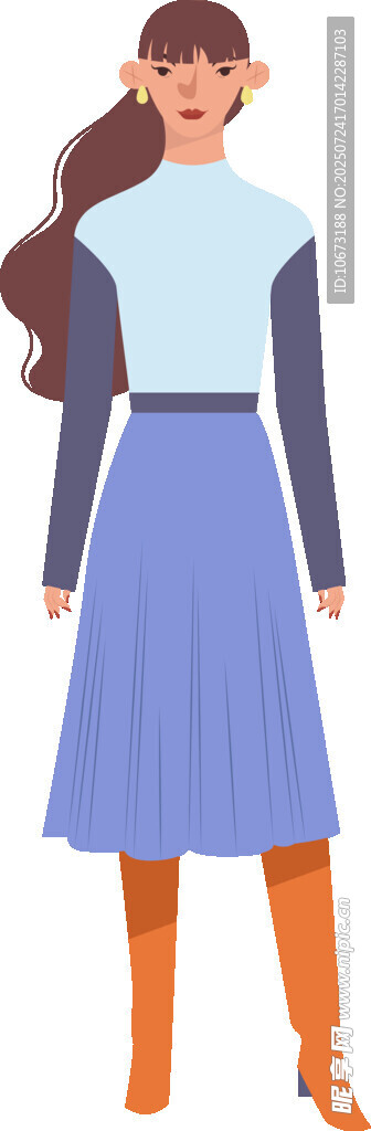 时尚女孩穿搭展示