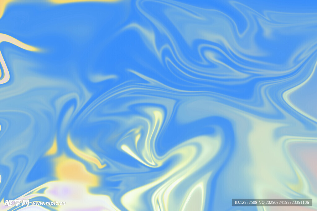 梦幻蓝调流体艺术纹理
