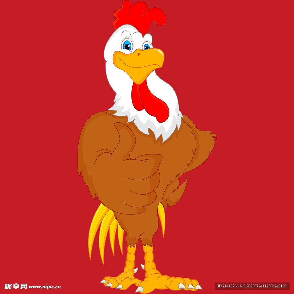 强壮公鸡卡通形象