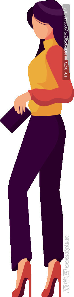 时尚女性手持包优雅姿态