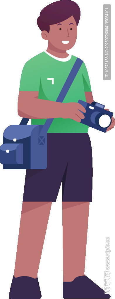 年轻快递员手持包裹