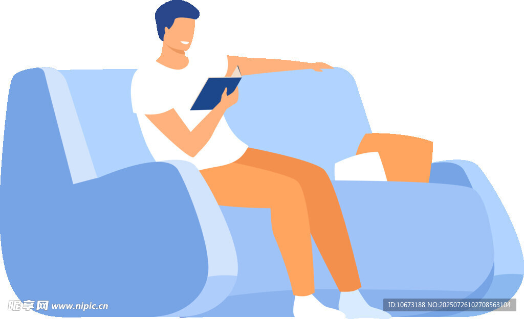 沙发上阅读的休闲时刻