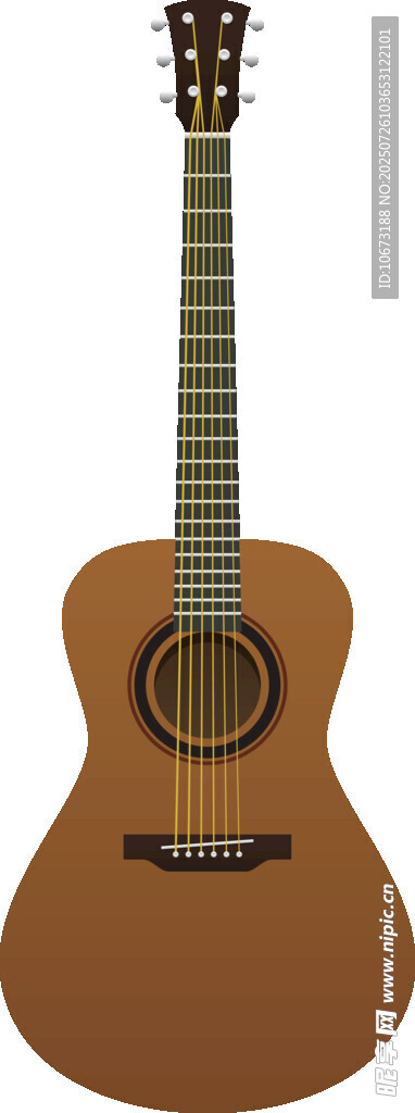 棕色木吉他展示