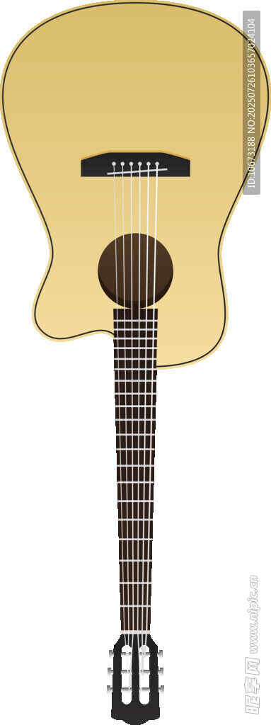 简约吉他琴身展示图