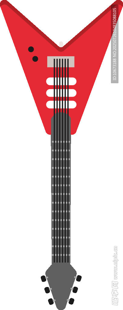 红色电吉他造型设计