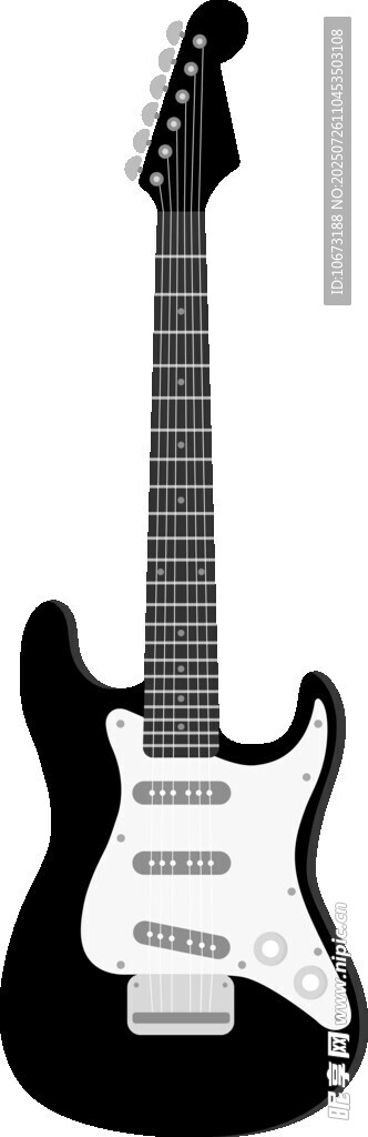 黑色电吉他展示