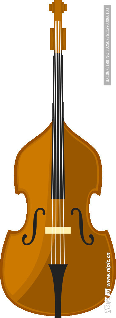 古典低音提琴乐器图