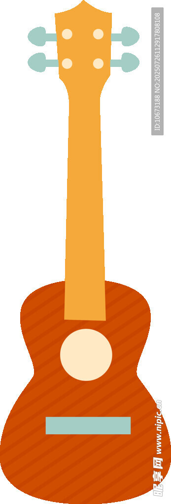 橙色木吉他特写