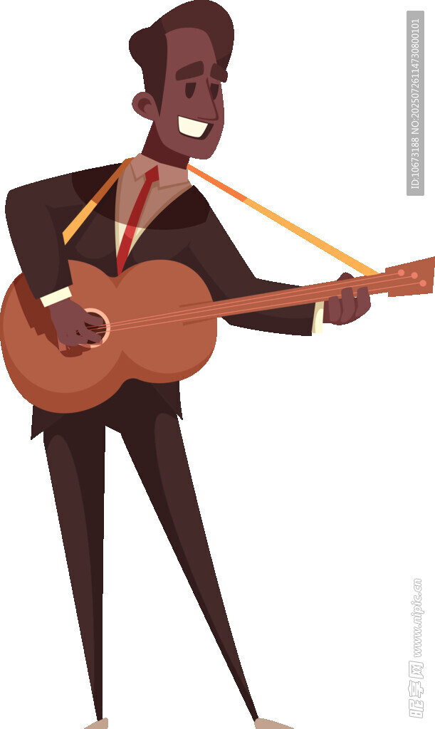弹吉他的黑人男子
