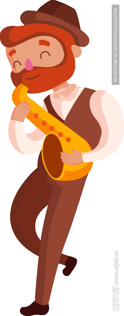 吹萨克斯的复古风男子