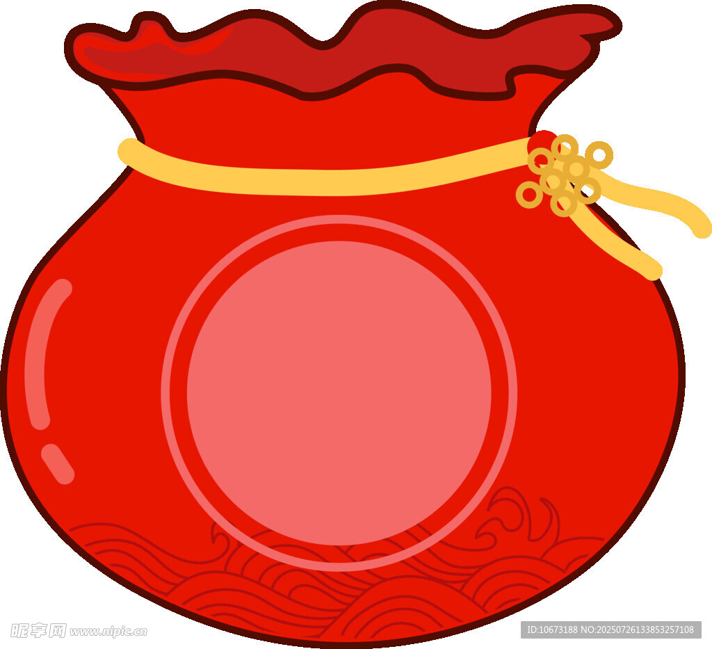 红色福袋喜庆装饰元素