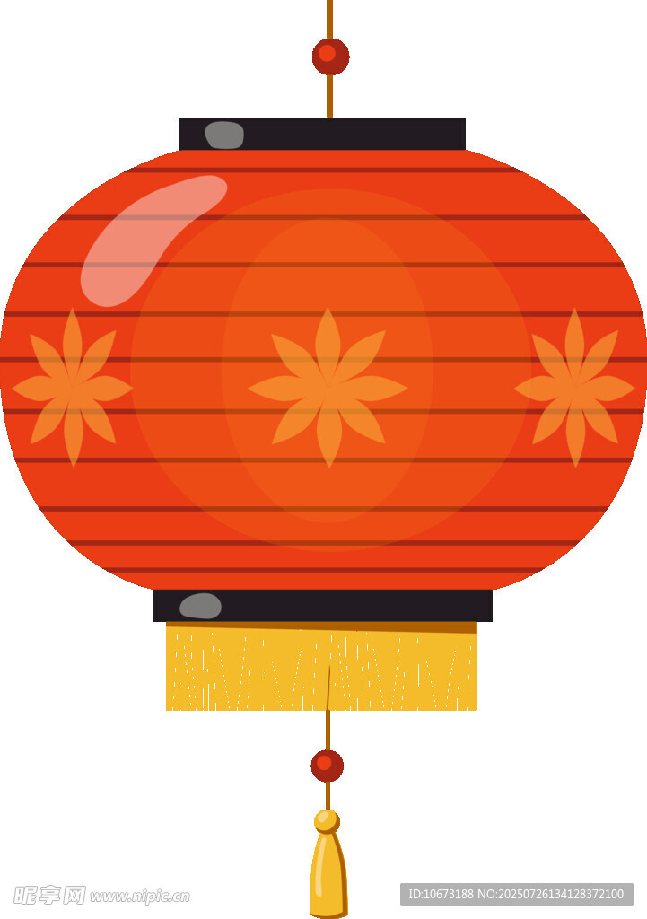 红色中式传统灯笼图案