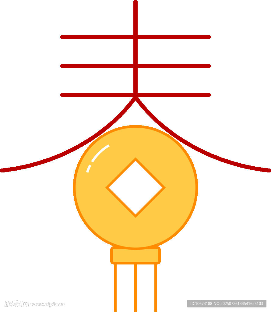 传统中式金钱挂饰图案