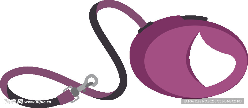 紫色自动伸缩宠物牵引绳