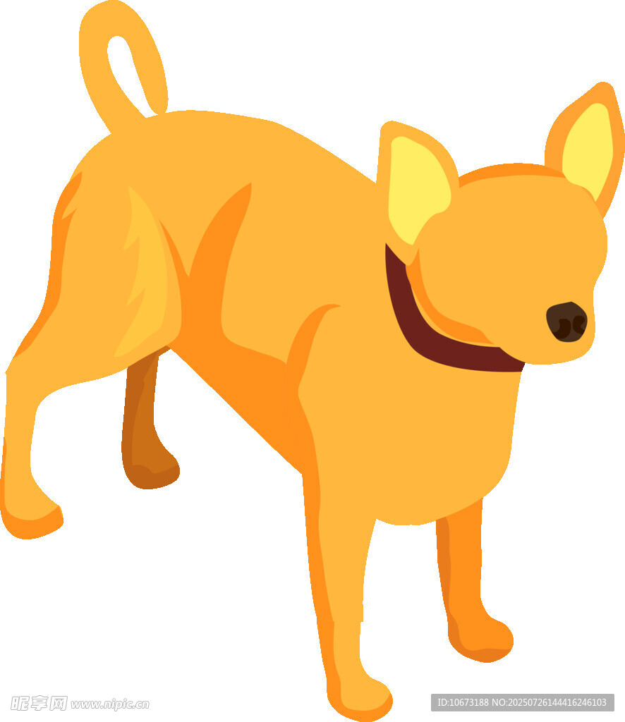 可爱小黄狗插画