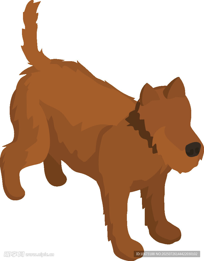 棕色小狗插画