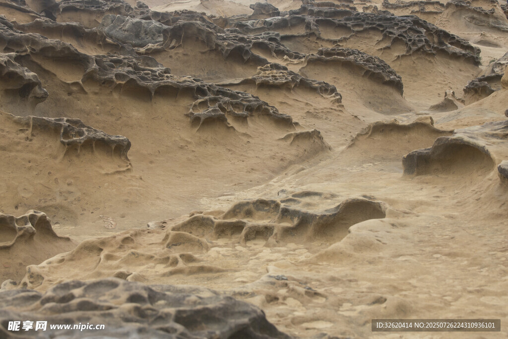 沙漠中的独特沙质地貌
