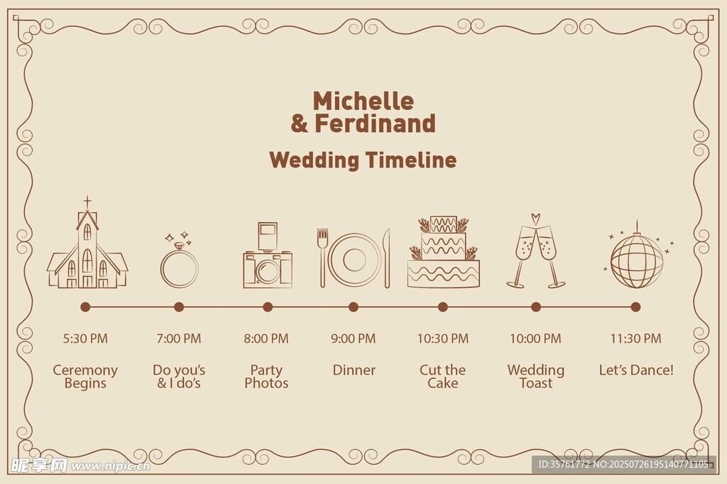 婚礼时间轴图标设计