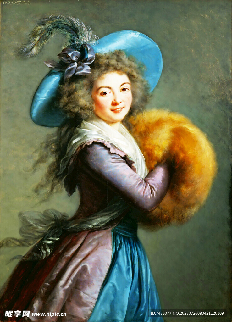 复古装扮的优雅女士